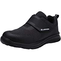 Los mejores  - Zapatillas de Seguridad Hombre-S1 SRC Punta de Acero Anti-Deslizante Ultra Liviano Transpirable Reflectivo
